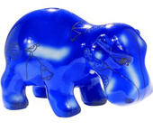 RE0115 Hippopotame bleu 7 x 11 X 5 cm RE0115 Hippopotame bleu 7 x 11 X 5 cm