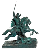 VERCINGETORIX A CHEVAL  16 X 9,5 X 17cm - RE0165 VERCINGETORIX A CHEVAL  16 X 9,5 X 17cm